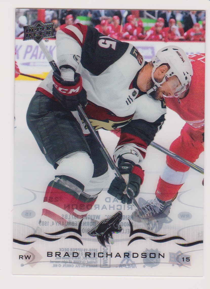 (image for) 2018-19 Upper Deck Clear Cut Parallel #258 Brad Richardson